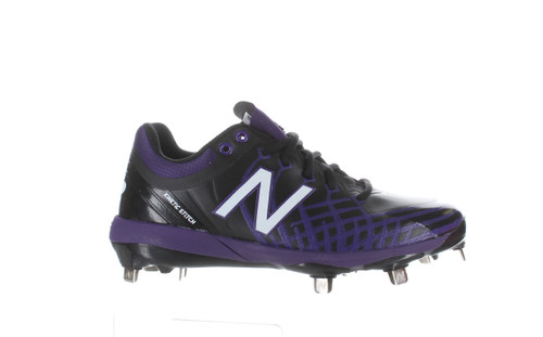 New Balance Mens L4040bp5 Black/Purple Baseball Cleats Size 5 (2E) (2064737)