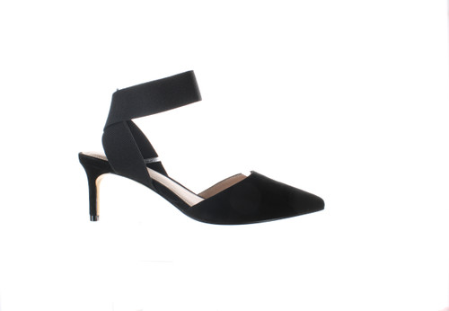 Rachel Zoe Womens Blaire Pump Black/Black Ankle Strap Heels Size 6.5 (2076537)