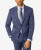 Calvin Klein Mens Slim-Fit Plaid Suit Sepa Blue Plaid 42L