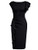 AISIZE Womens Pinup Vintage Ruffle Sleeves Cocktail Party Pencil Dress Medium Black
