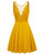 GRACE KARIN Womens Sleeveless Deep V-Neck Floral Lace A-Line Club Dress L Yellow