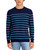 Club Room Mens Gregor Striped Sweater Navy Blue L