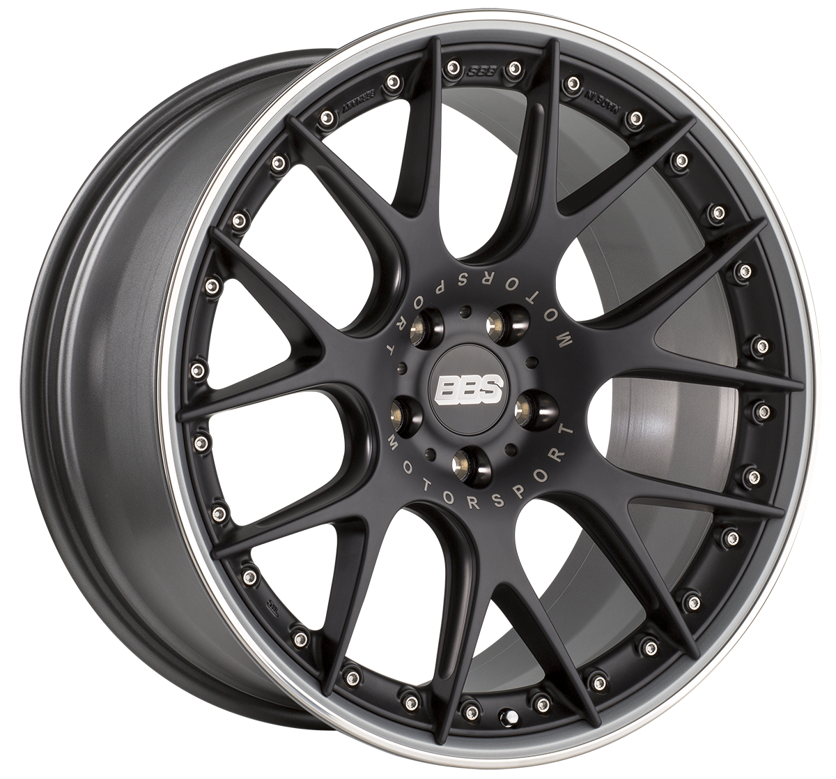 BBS Wheel CH-R II Alloys (Each) 22x10.5 | ET15 | 5x112 | CB-82.0 - Satin black/Titanium