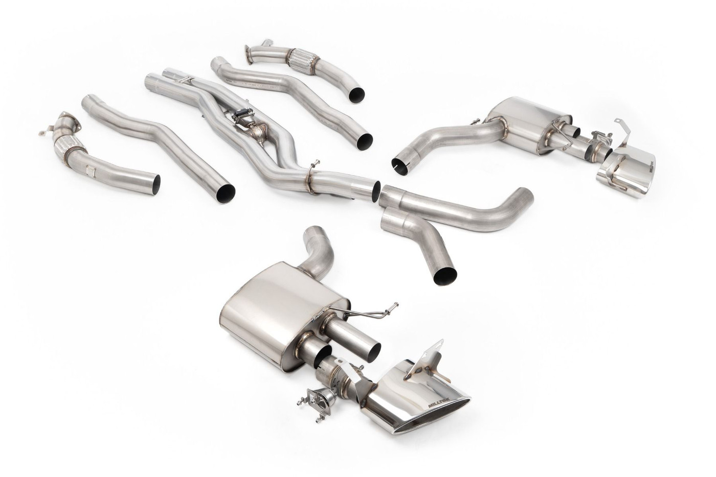 Milltek Particulate Filter-back GPF Back System inc Signature Series Titanium Axle Back System with T304L Front Pipes & Active Centre Section - Non Resonated (Louder) Polished Ovals RS6 C8 4.0 V8 bi-turbo (GPF Models) - Signature Series Titanium 2019 Milltek Particulate Filter-back GPF Back System inc Signature Series Titanium Axle Back System with T304L Front Pipes & Active Centre Section - Non Resonated (Louder) Polished Ovals RS6 C8 4.0 V8 bi-turbo (GPF Models) - Signature Series Titanium 2019