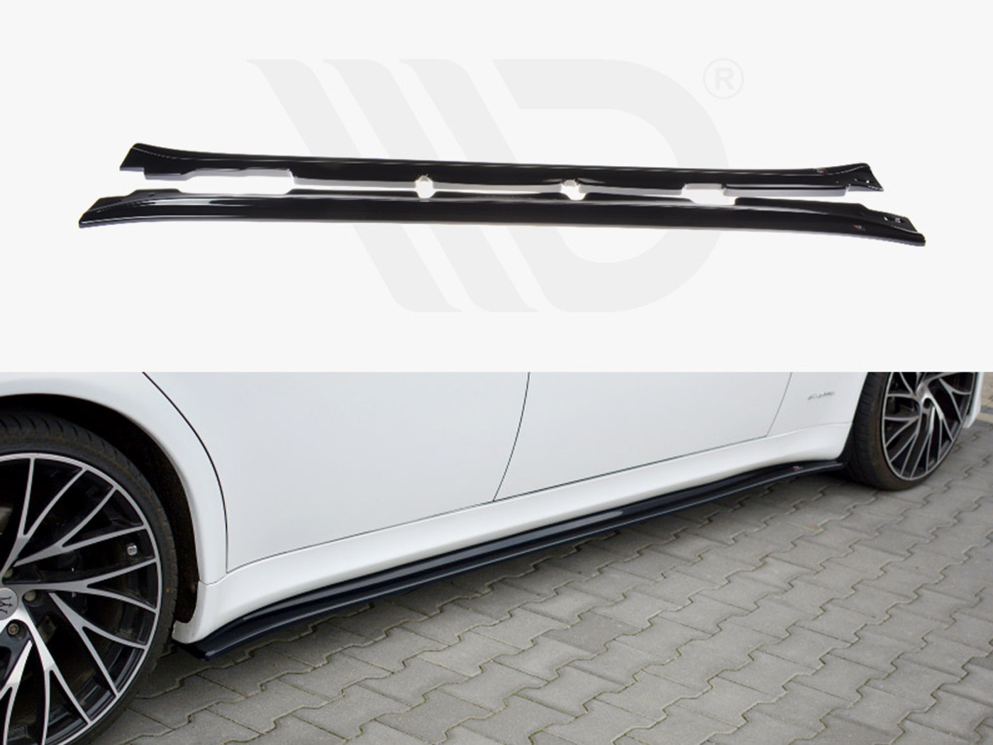 Maxton Side Skirts Diffusers Maserati Quattroporte MK5 Facelift (2009-2012)