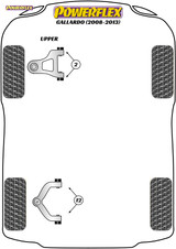 Powerflex Track Front Upper Wishbone Bushes - Gallardo LP560-4 (2008-2013) - PF3-1401BLK