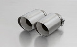 Remus Exhaust Resonated Cat back System Left/Right with Integrated Vacuum controlled valves using the OE valve control system with 4 tail pipes 102 mm angled, straight cut, chromed - Ghibli Type 157M 3.0 S 301 kW  2013-2017