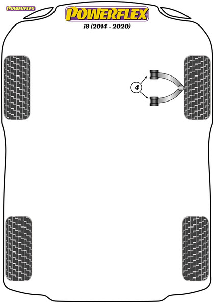 Powerflex Front Upper Wishbone Bushes  - i8 (2014 - ON) - PFF5-6004