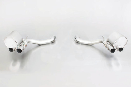 Remus Exhaust Resonated Cat back System Left/Right with Integrated Vacuum controlled valves using the OE valve control system with 4 Carbon tail pipes 102 mm angled, Titanium internals - Ghibli Type 157M 3.0 S Q4 301 kW  2013-2017 Remus Exhaust Resonated Cat back System Left/Right with Integrated Vacuum controlled valves using the OE valve control system with 4 Carbon tail pipes 102 mm angled, Titanium internals - Ghibli Type 157M 3.0 S Q4 301 kW  2013-2017