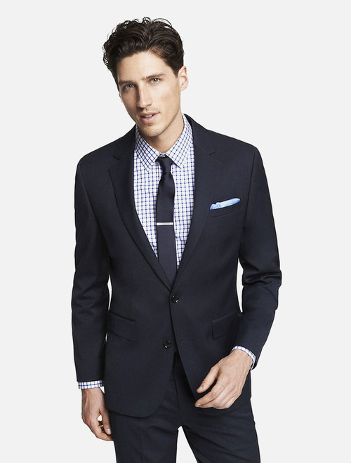 Raymond Black Rayon A-line Suit