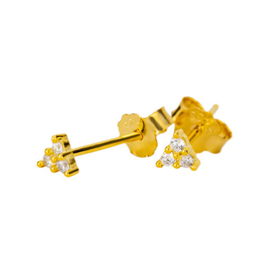 Charming 22 Karat Yellow Gold And Diamond Studded Earrings