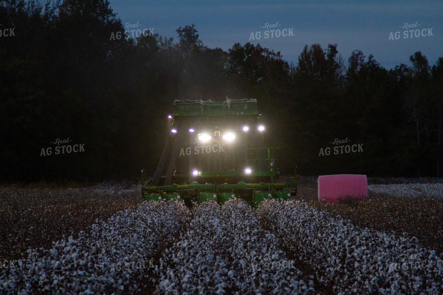 Cotton Picker in Field at NIght 79092