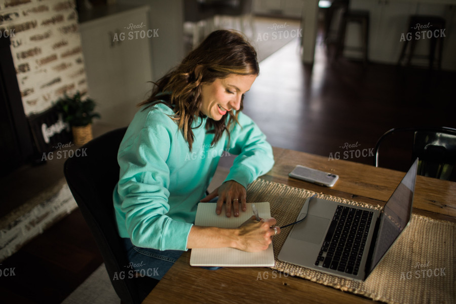 Woman Writing in Notebook 5940
