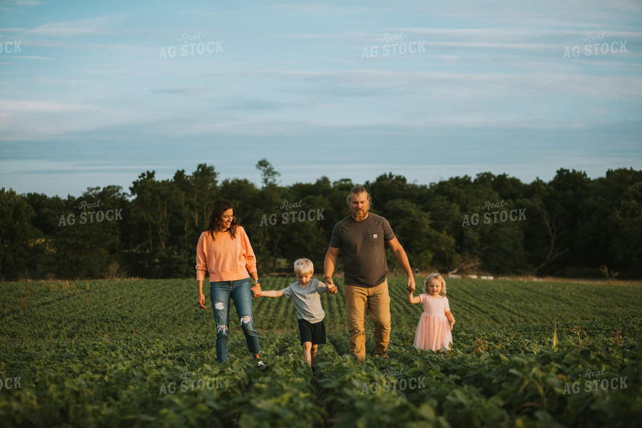 Farm Family in Soybean Field 6018