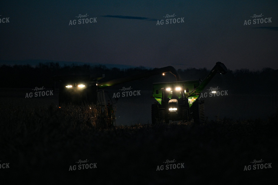 Corn Harvest at Night 90041