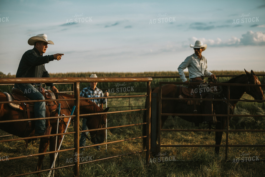 Ranchers Near Fence 6483