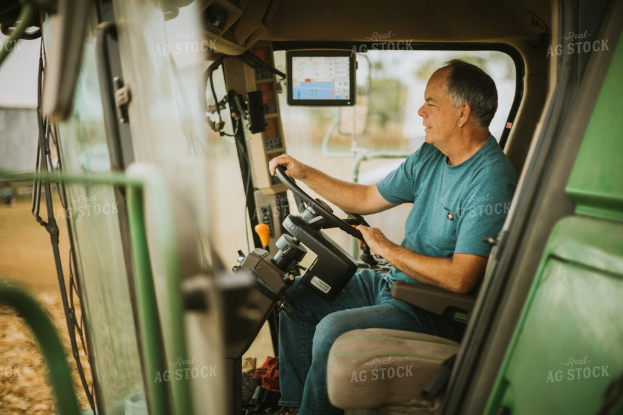 Farmer in Combine 6619