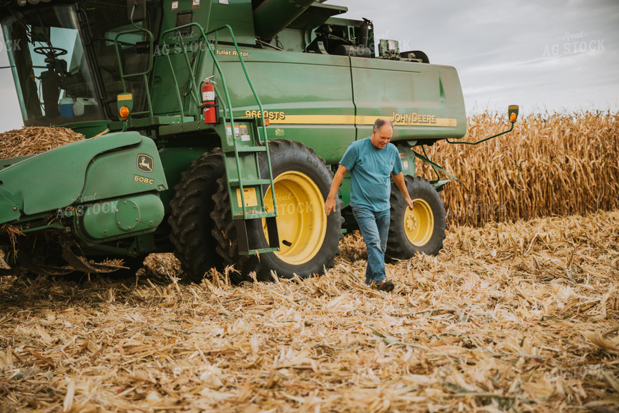 Farmer Walking in Field 6637