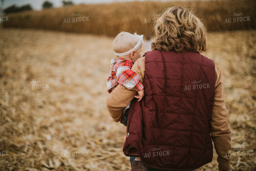 Farmer and Farm Kid in Field 6676