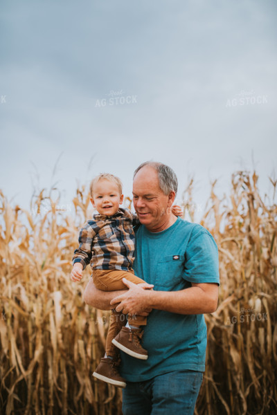 Farmer and Farm Kid in Field 6685