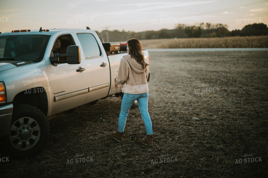 Farmer Walking Through Field 6748