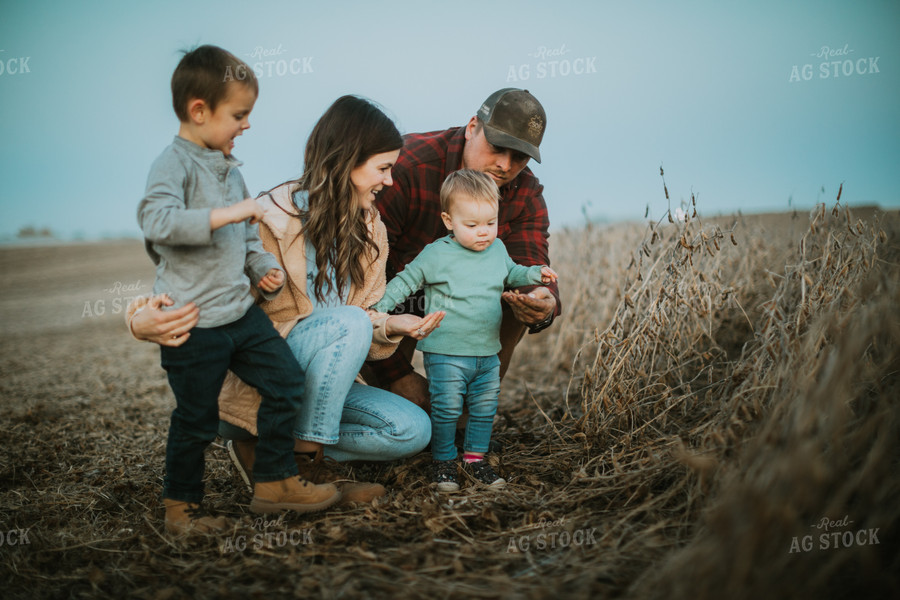 Farm Family in Soybean Field 6778