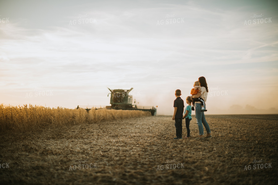 Farm Family in Soybean Field 6960