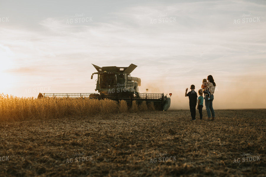 Farm Family in Soybean Field 6961