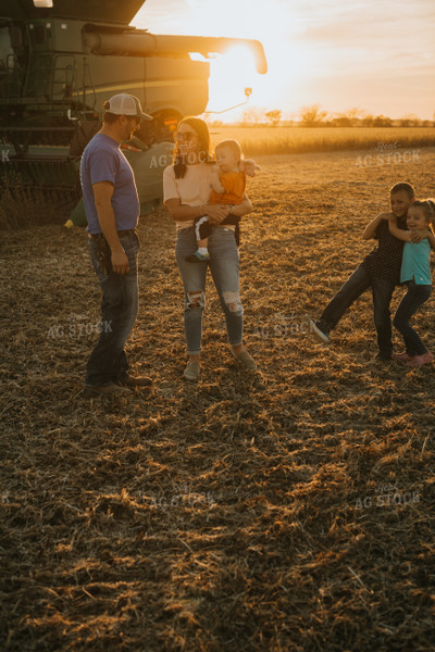 Farm Family in Soybean Field 6971