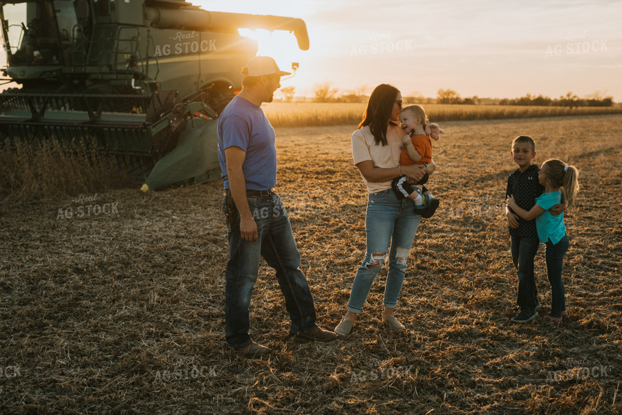 Farm Family in Soybean Field 6972