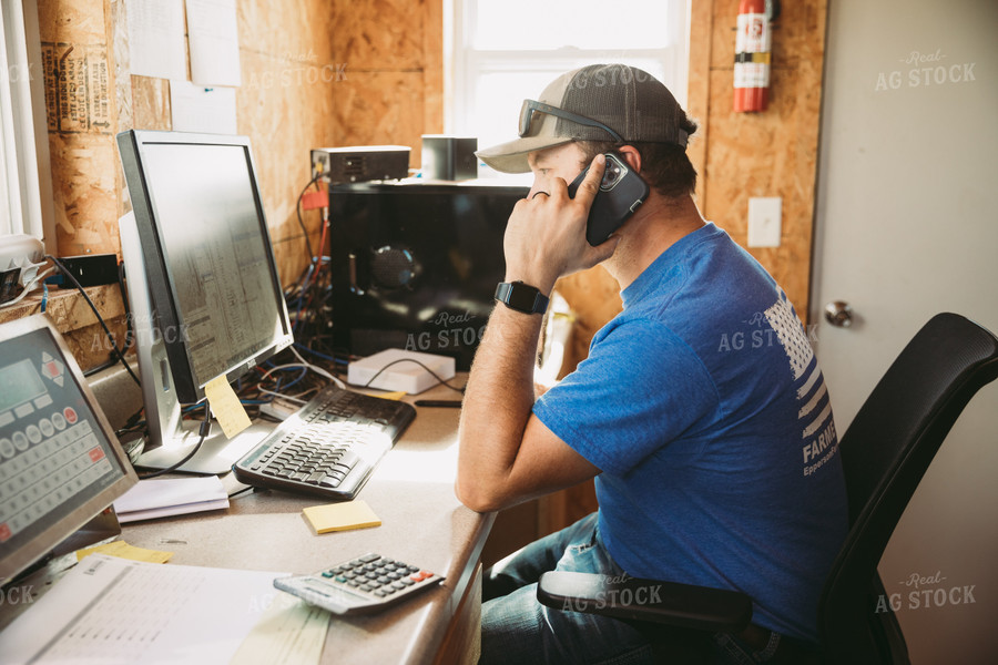 Male Farmer Talking on Phone 7018