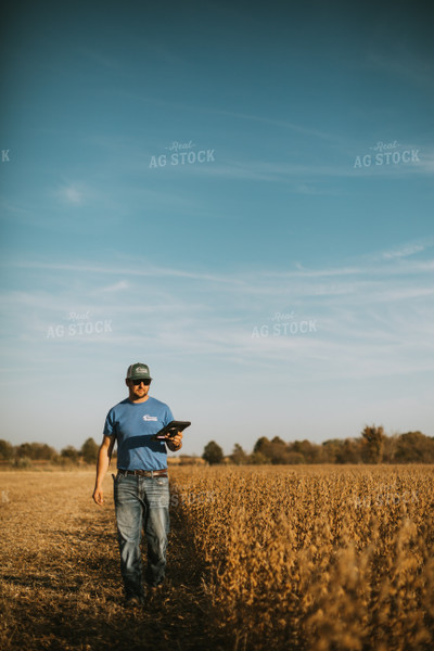 Farmer in Field with Tablet 7181