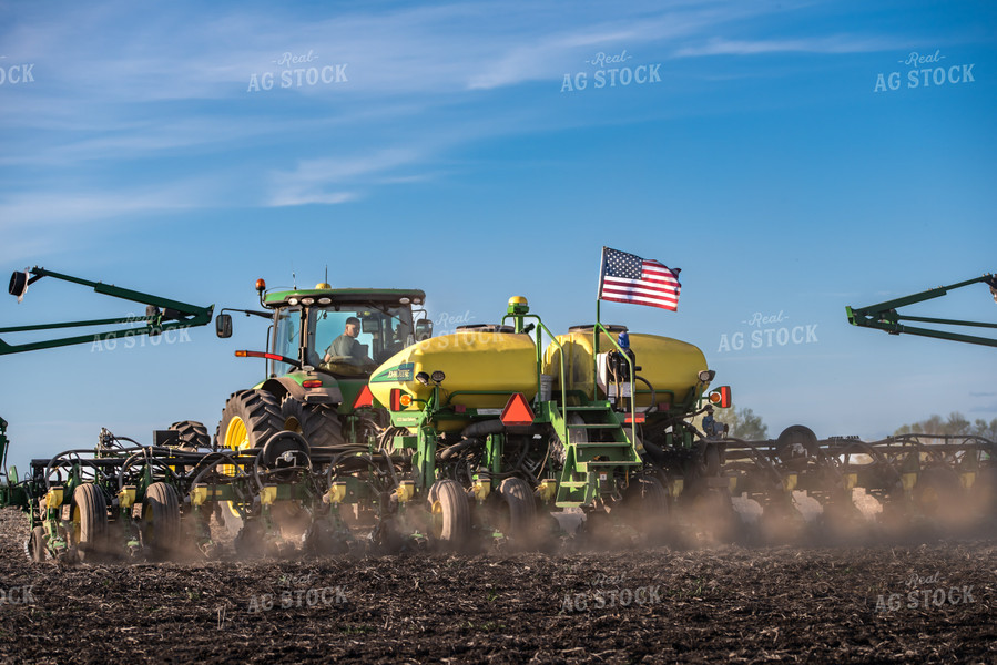 Tractor and Planter in Field 76385