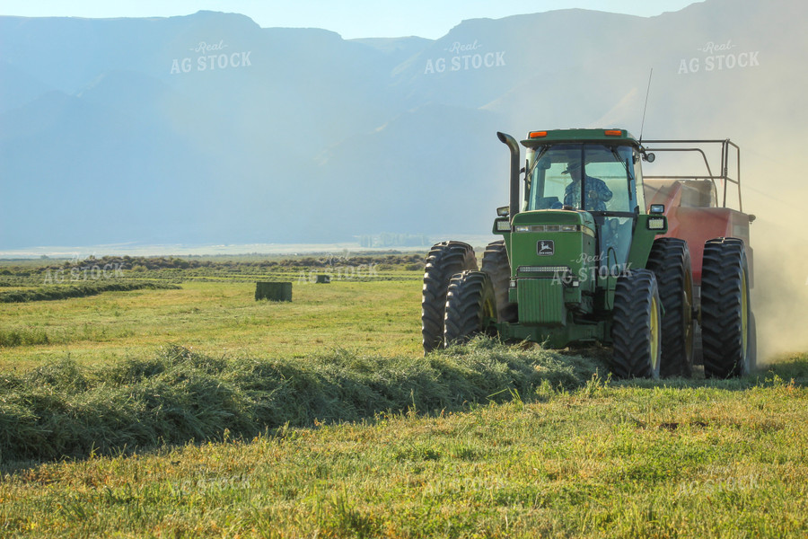 Baling Summer Hay Alfalfa and Mixed Grass 78148