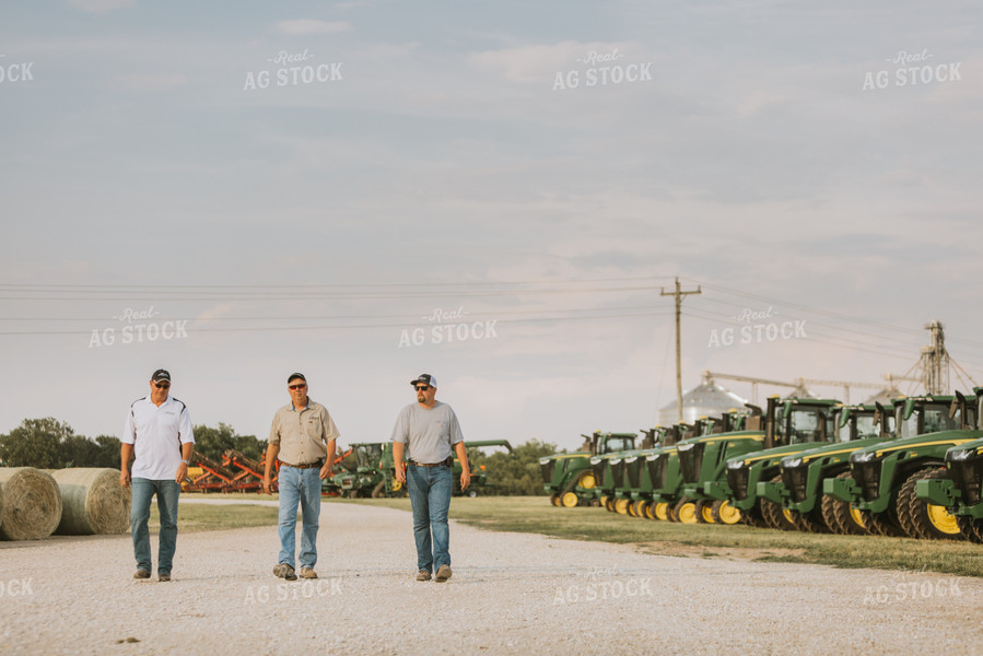 Farmers Walking in Farmyard 7762