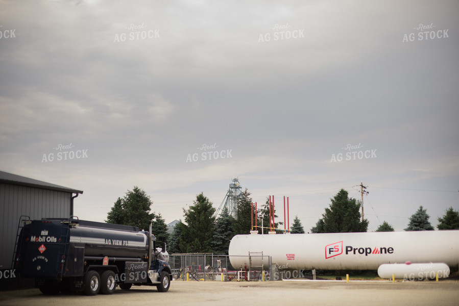 Fuel Truck by Propane Tanks 7935