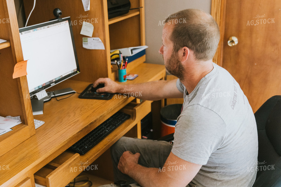 Farmer on Computer 8116