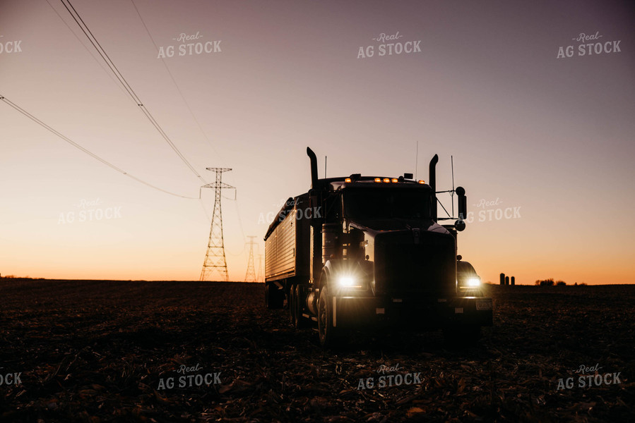 Semi Truck in Field 152108