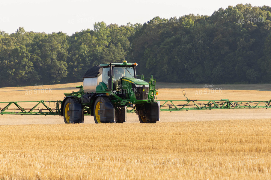 Spraying Harvested Wheat Field 79341