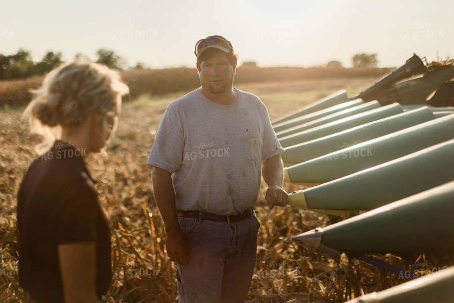 Farmer and Agronomist Talking in Field 8278