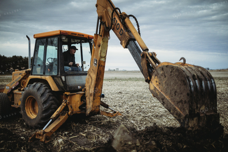 Digging Hole for Field Tile 3697