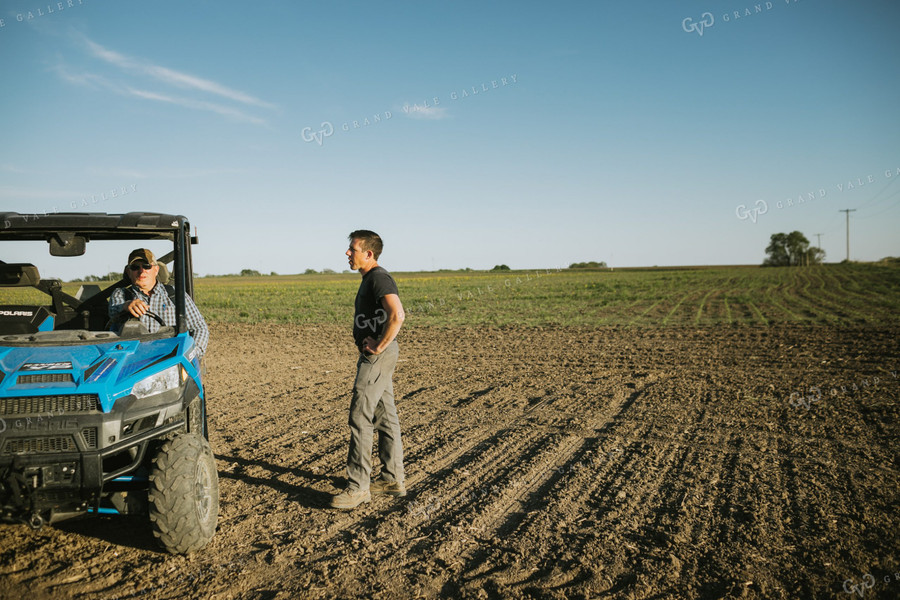 Farmers in Field with UTV 4256