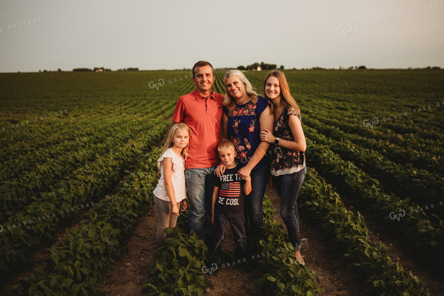 Farm Family in Soybean Field 4603