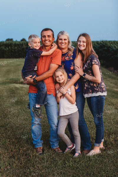 Farm Family Next to Corn Field 4632