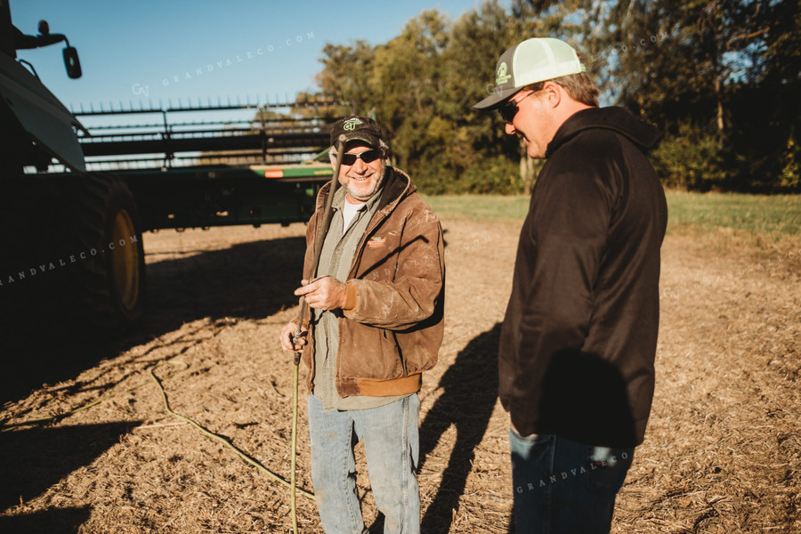 Farmers Talking in Soybean Field 5212