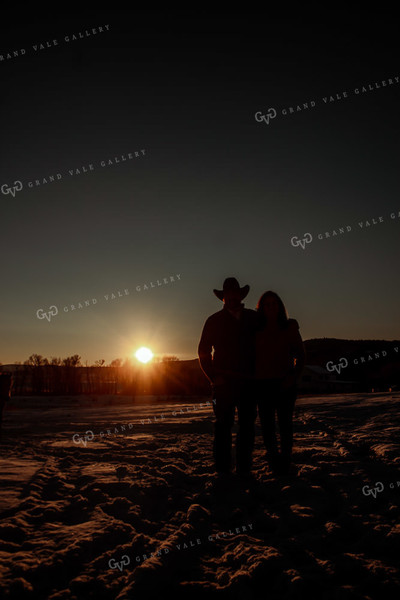 Ranch Couple Silhouette 58002