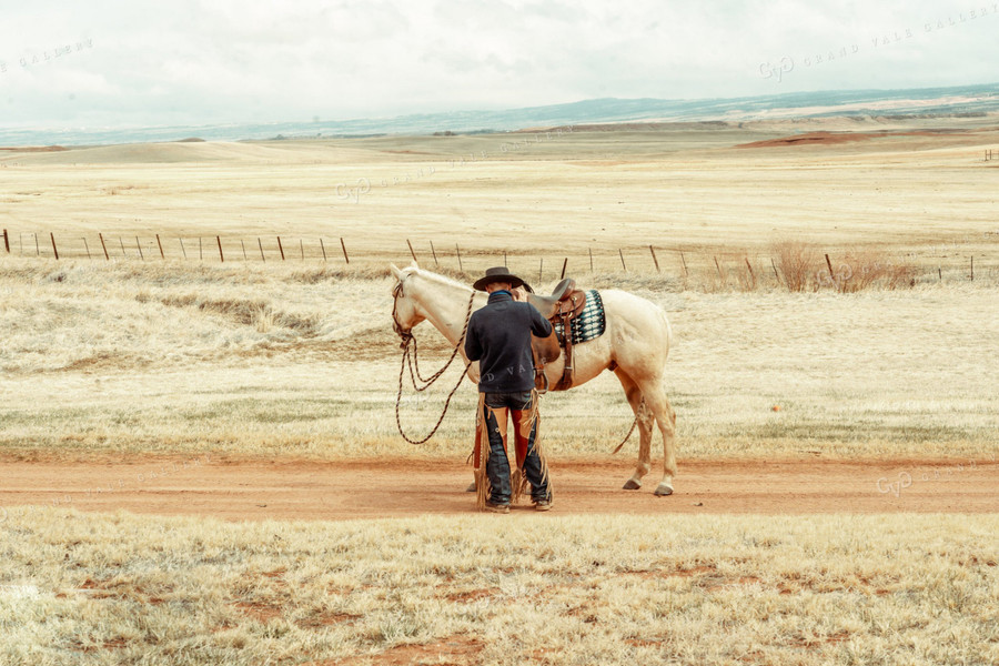 Rancher with Horse 58044