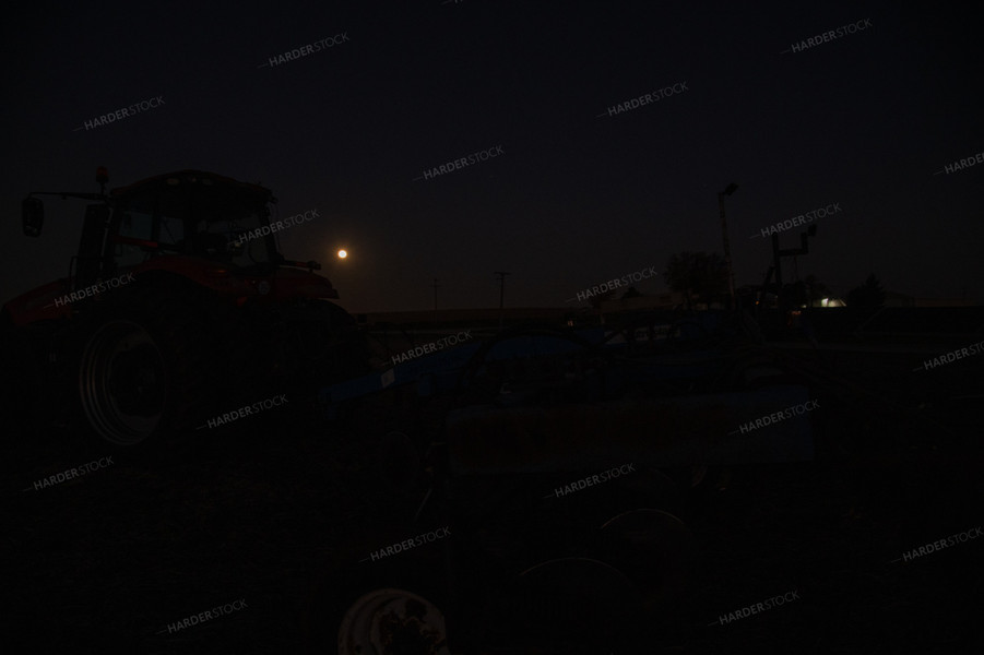 Tractor Silhouette at Sunrise 25852