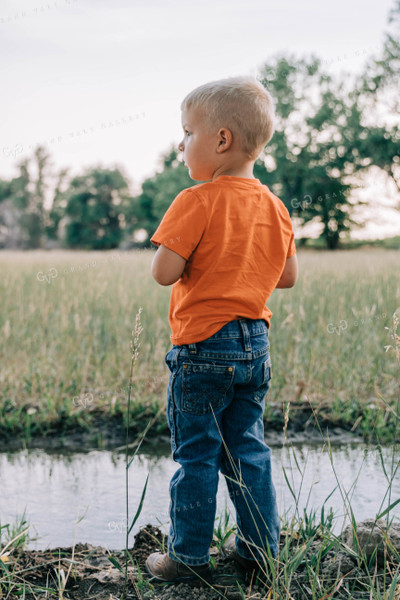 Farm Kid with Ditch Irrigation 61032