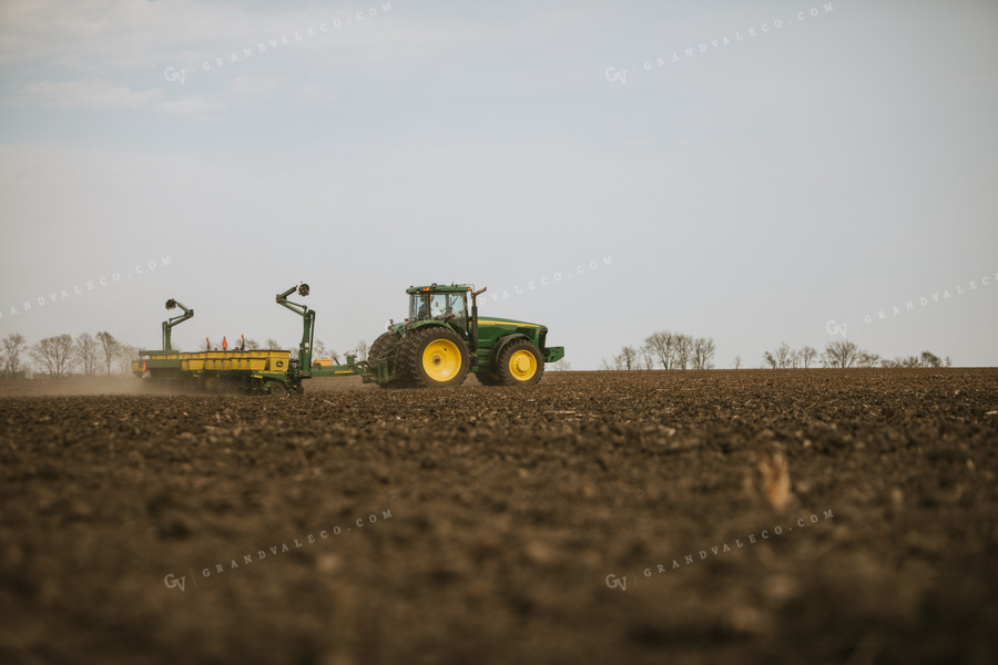 Planting with Tractor and Planter 5463